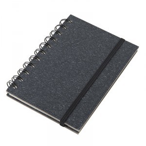 Coloured mini eco notebook with elastic