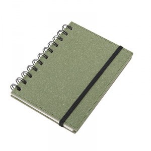 Coloured mini eco notebook with elastic