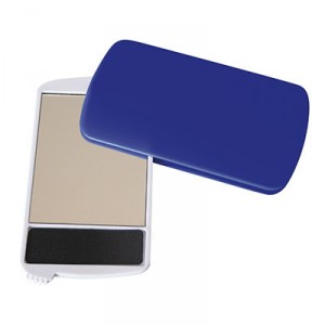 Sliding mirror with nail file