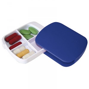 4 Compartments sliding pill box