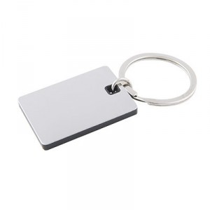 Metal keyring with colour accent