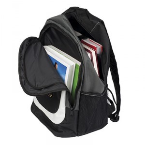 Wide laptop backpack