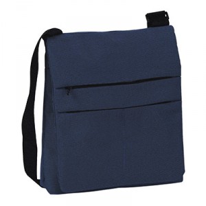 Tri-zippered shoulder bag
