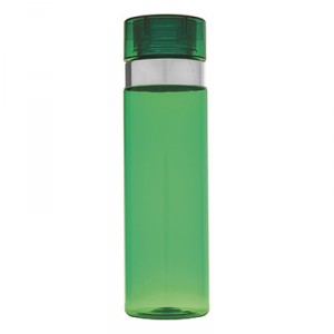 Sports bottle with metallic ring