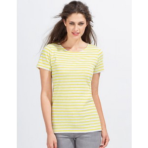 Women`s Round Neck Striped T-Shirt Miles