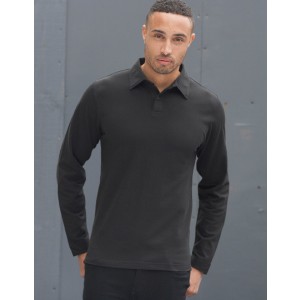 Heren Long Sleeved Stretch Polo