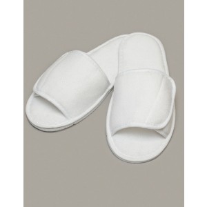 Open Toe Slipper With Top Fastening