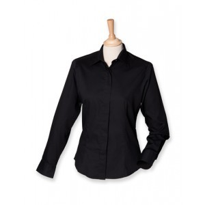 Ladies Long Sleeved Pinpoint Oxford Shirt