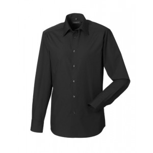 Men`s Long Sleeve PolyCotton Easy Care Tailored Poplin Shirt