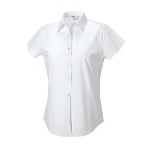 Dames Easy Care Fitted Shirt met Korte mouwen