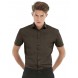 Poplin Shirt Black Tie Short Sleeve / Men