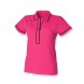 Ladies Contrast Piped Stretch Polo Shirt
