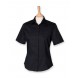 Ladies Short Sleeved Pinpoint Oxford Shirt