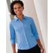 Ladies 3/4 Sleeve PolyCotton Easy Care Fitted Poplin Shirt
